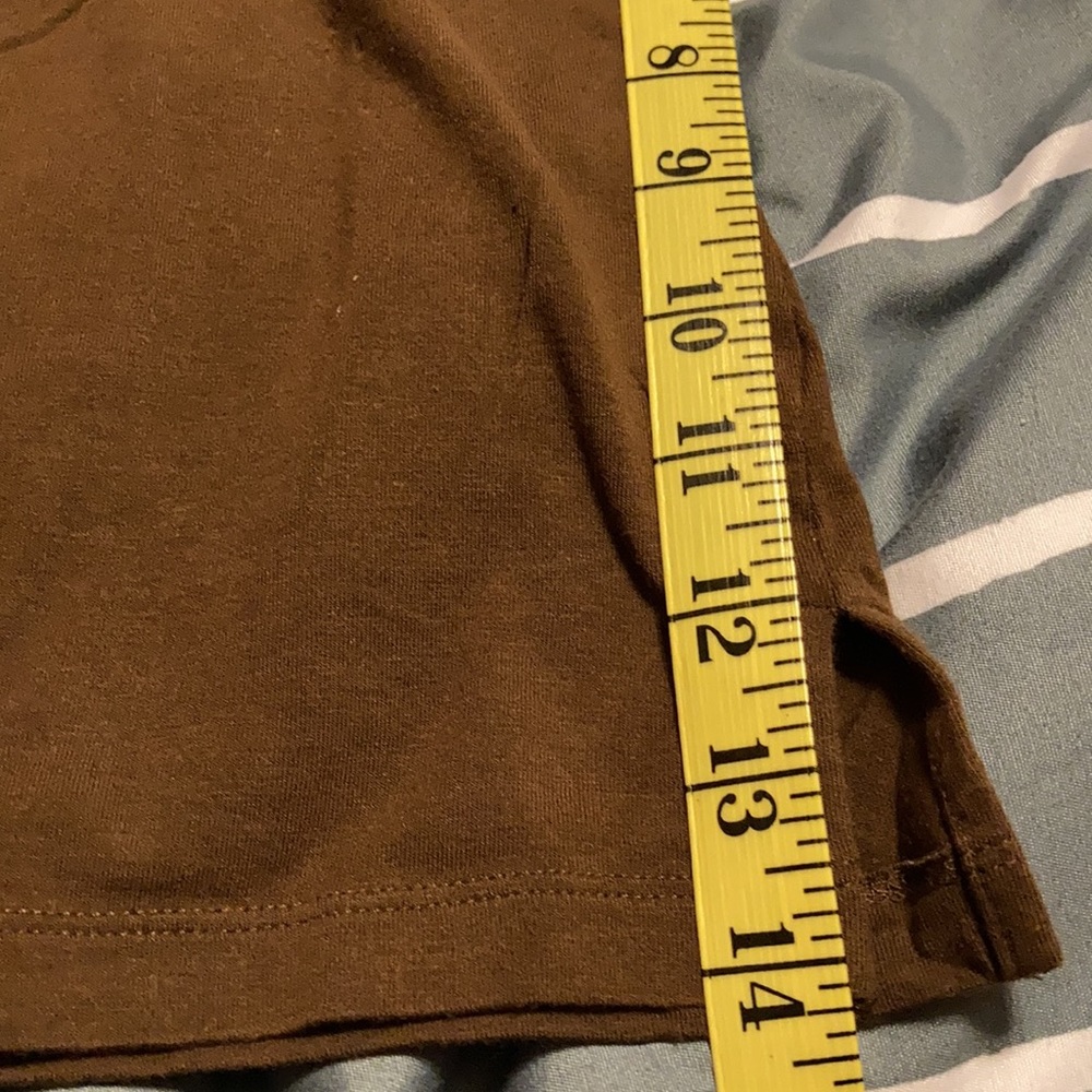 Talbots Medium Pet chocolate brown top w/beading - Picture 8 of 8